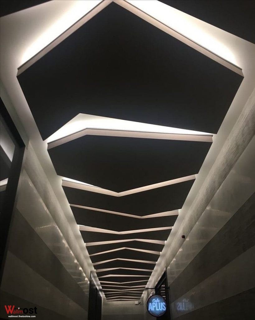 Необычные потолки из гипсокартона с подсветкой