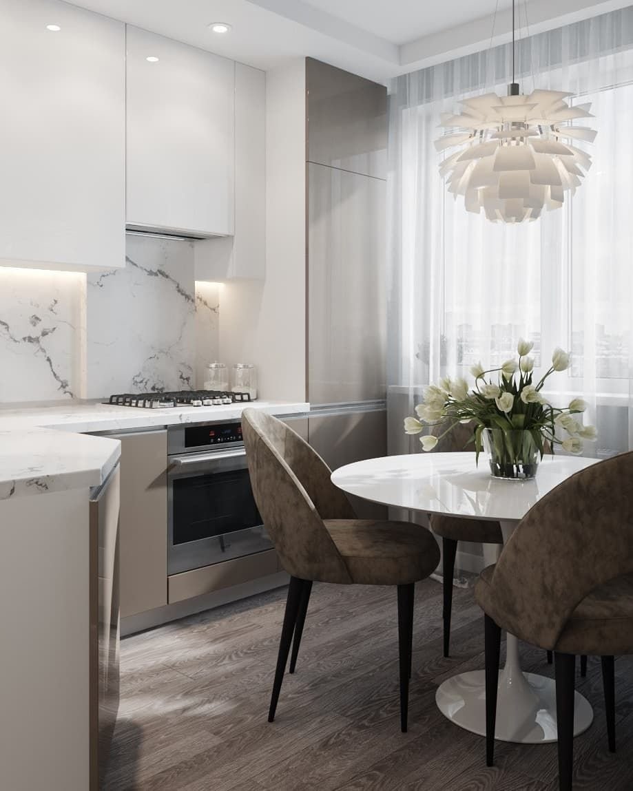 Интерьер кухни 9 кв.м