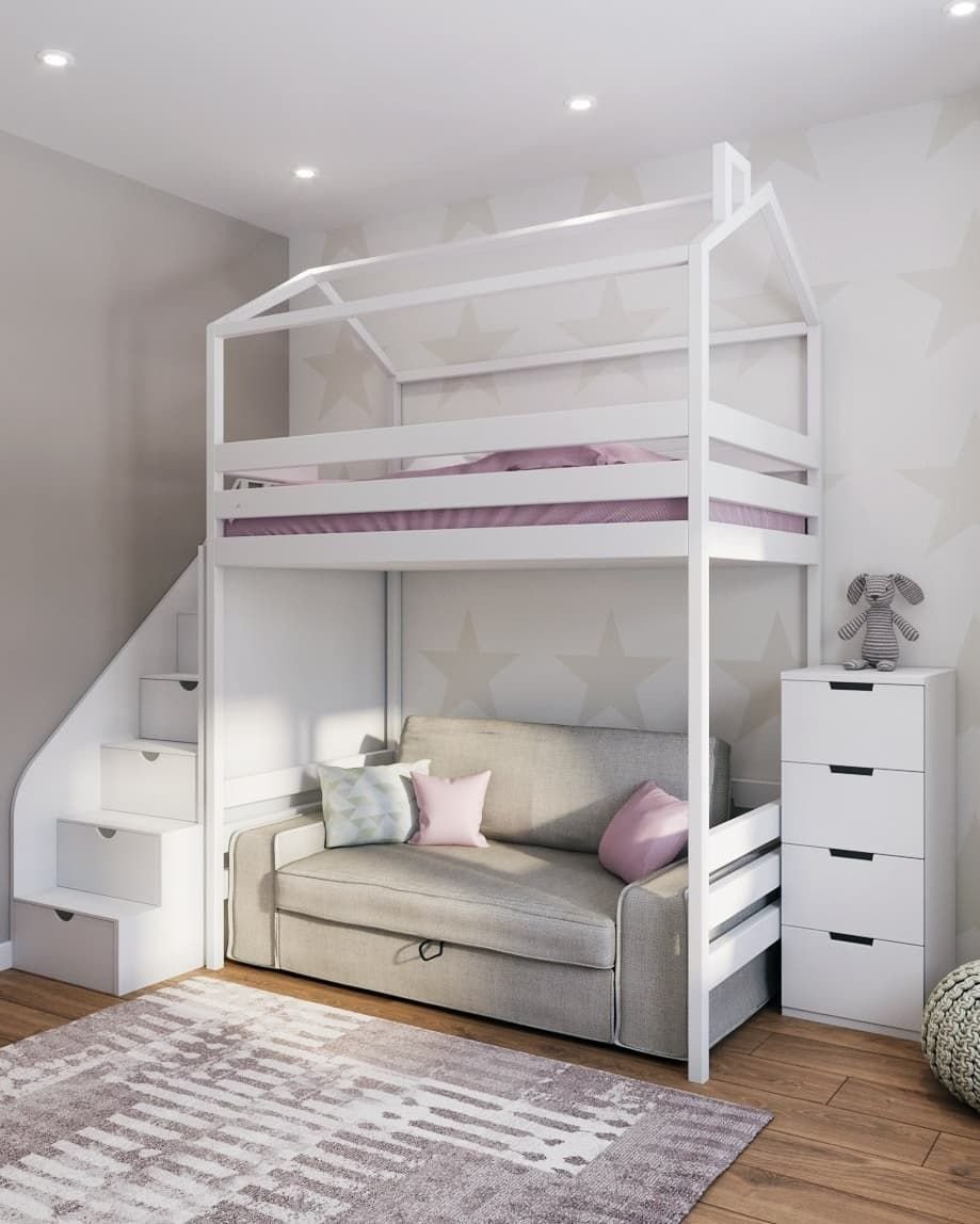 Двухъярусная кроватка для новорожденных