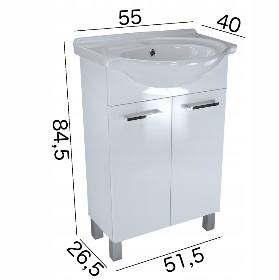 Тумба с раковиной эко 50