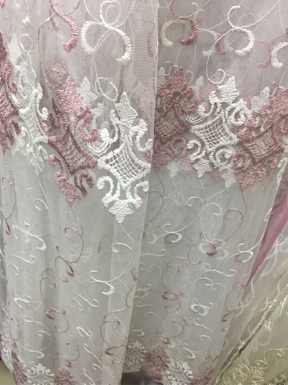 Тюль пыльная роза Леруа