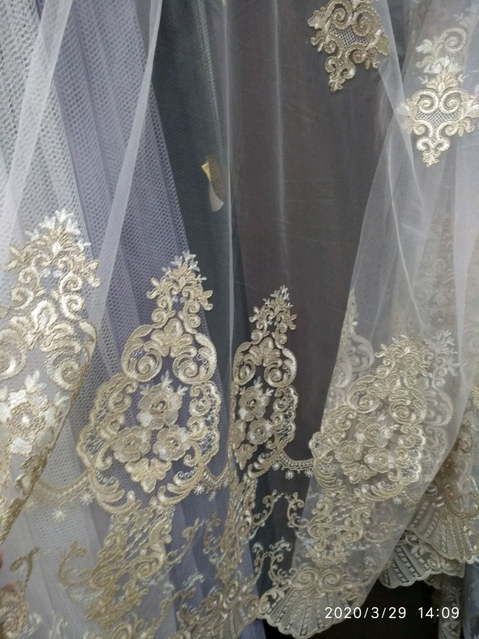 Тюль-сетка с вышивкойk24