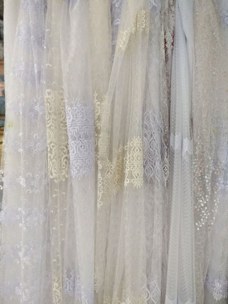 Тюль турецкий сетка с вышивкой