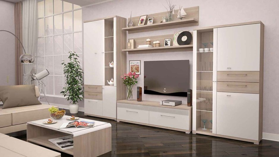 Современные гостиные стенки