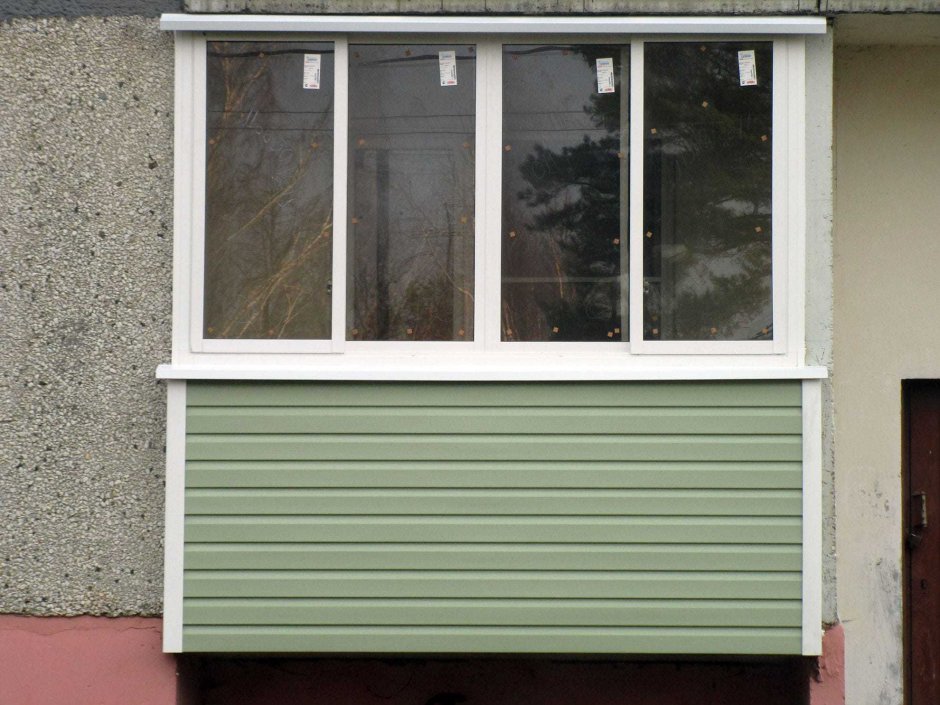 Наружная обшивка балкона пластиком