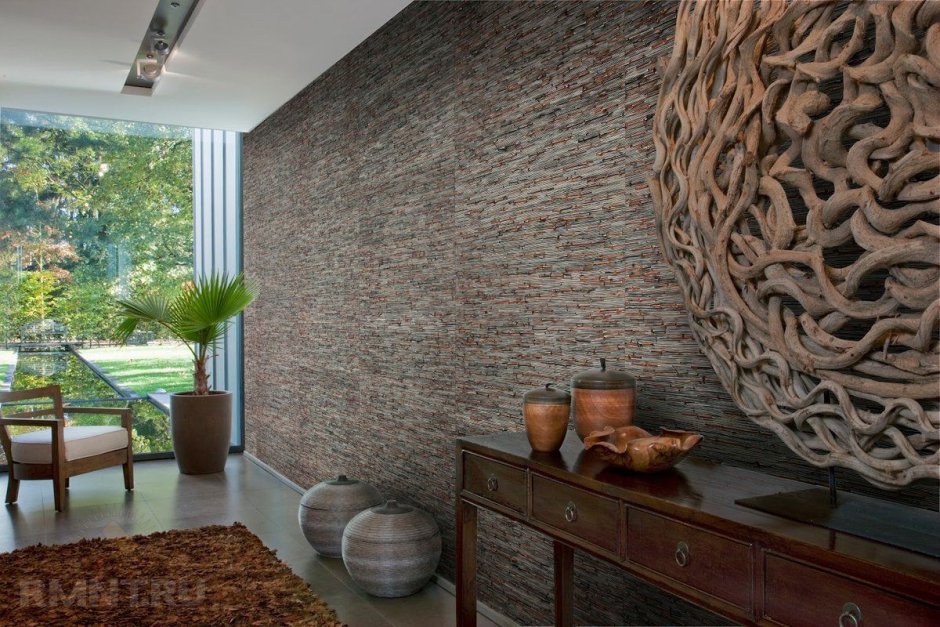 Спилы дерева в интерьере