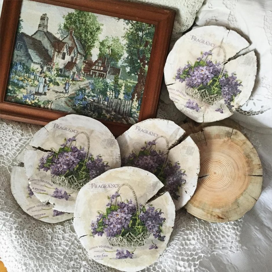 Панно на спиле дерева