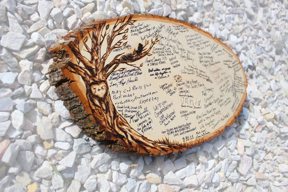 Сувениры на спилах дерева своими руками