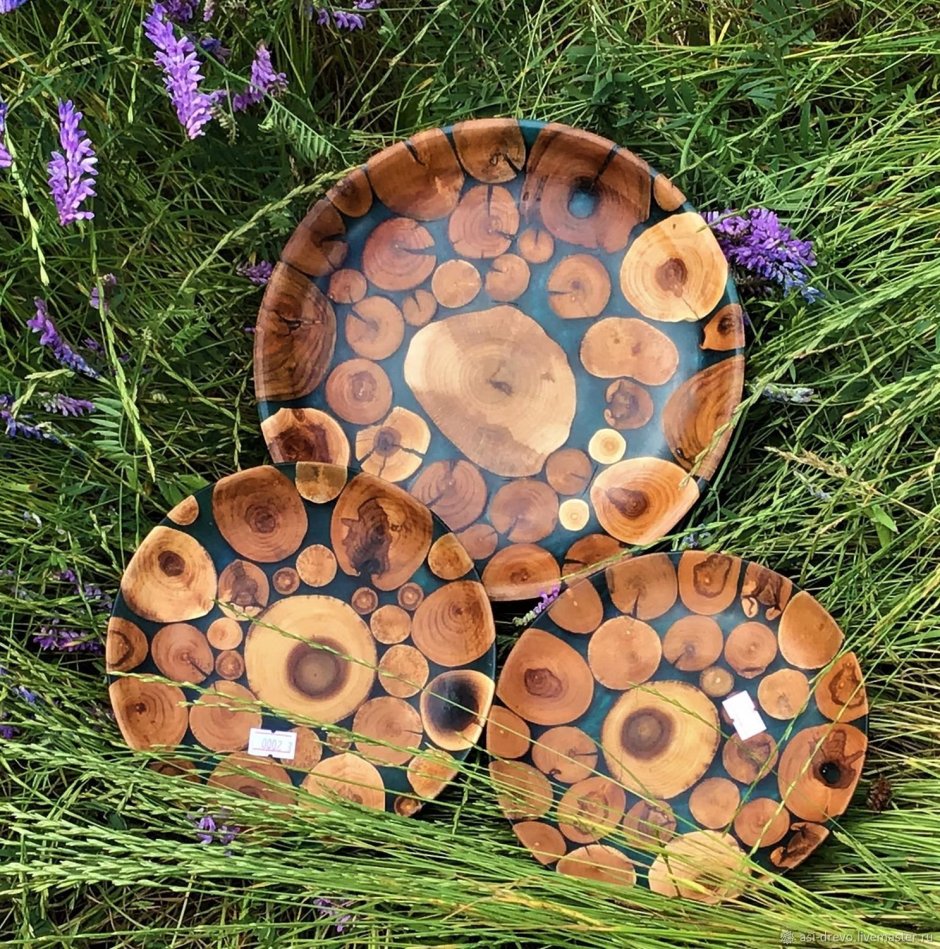 Декор из спилов дерева