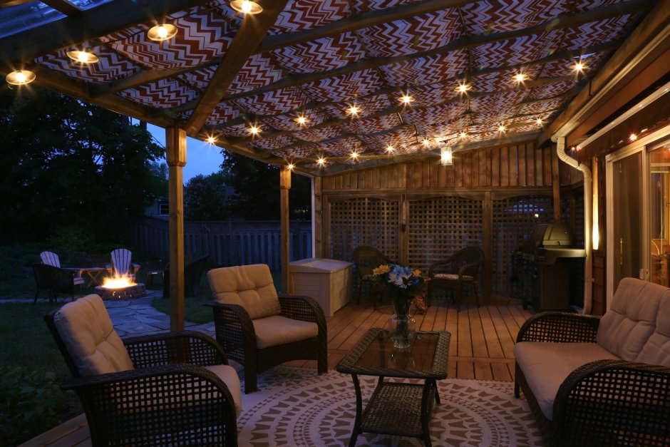Декоративное освещение террасы