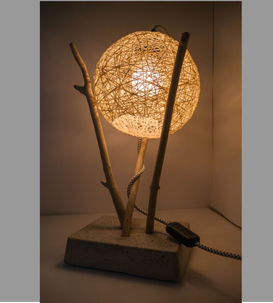 Ночник из веток