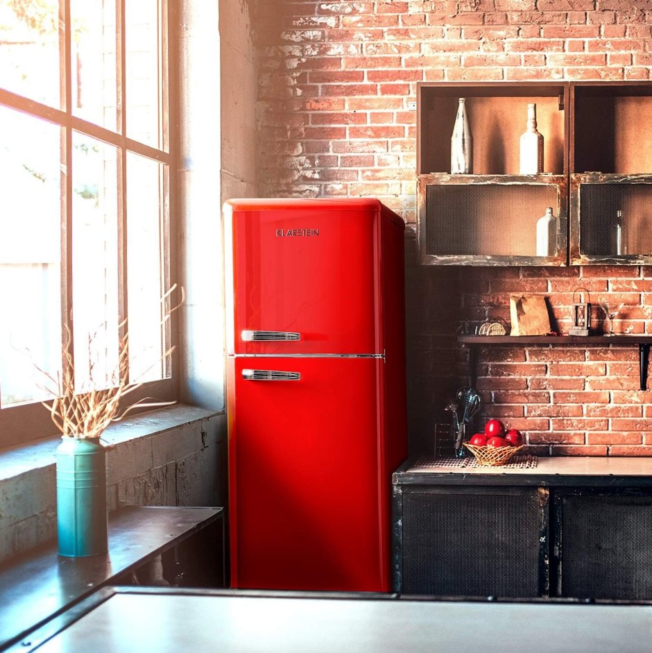 Холодильник Смег красный