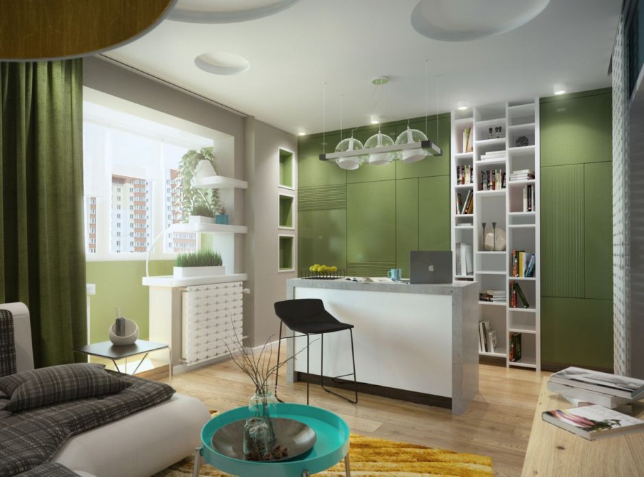 Гостиная совмещенная с детской