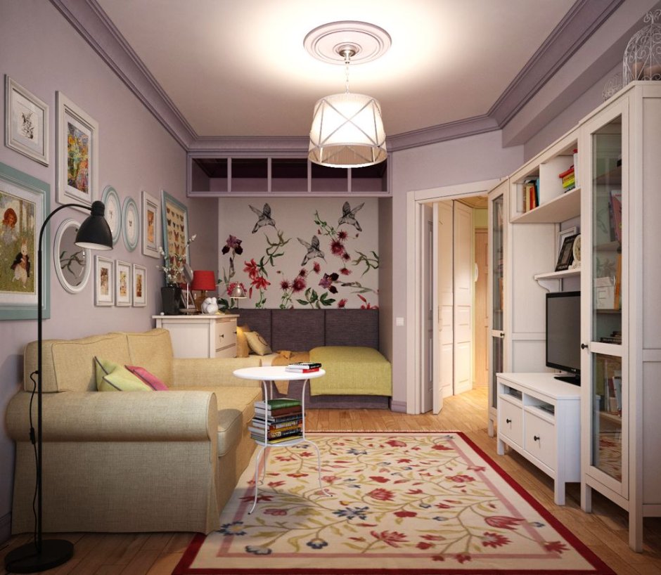 Расстановка мебели в однокомнатной квартире