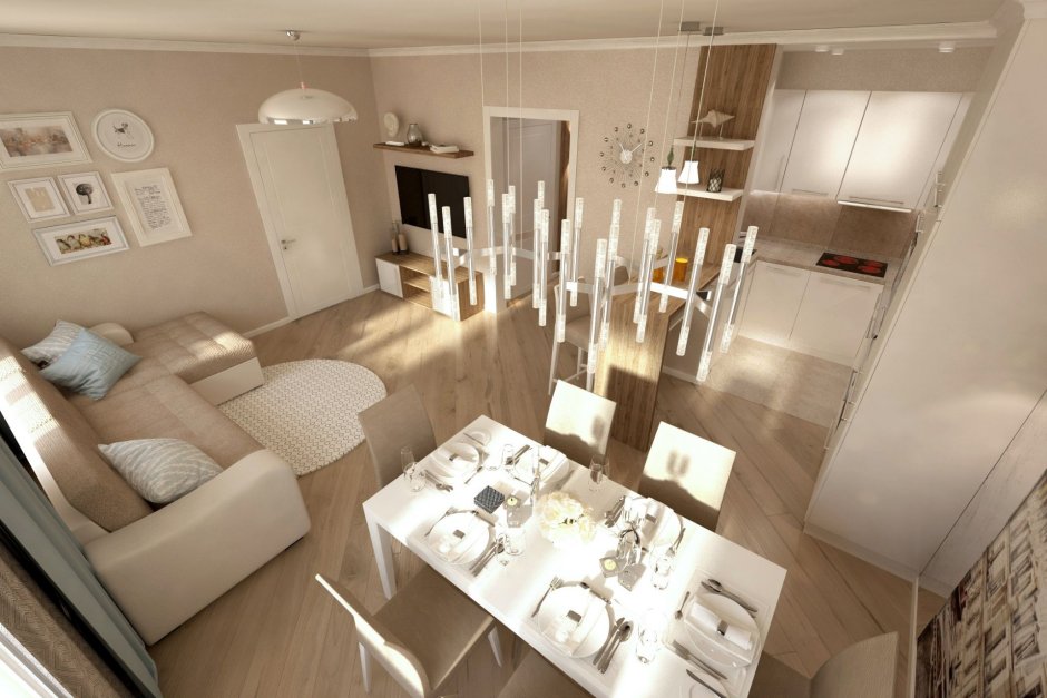 Интерьер квартиры трехкомнатной для семьи