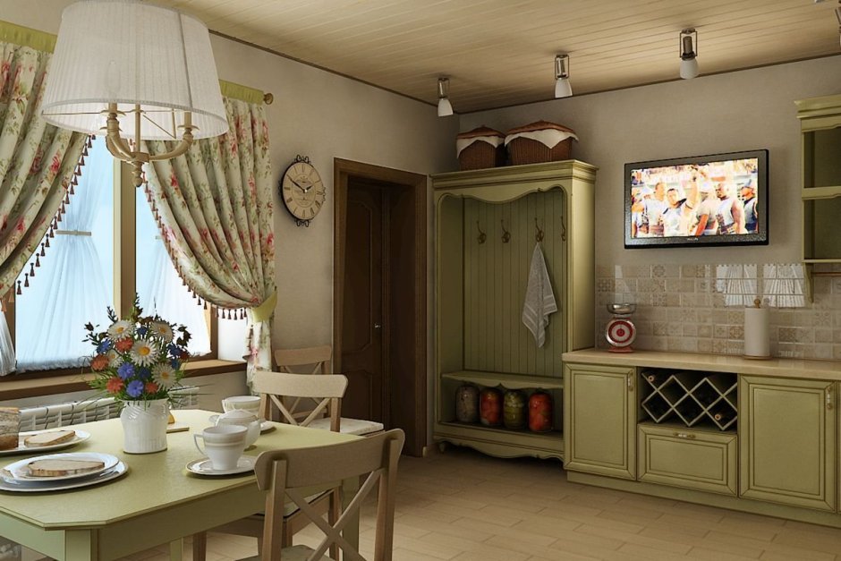 Прованс кухни в интерьере дачи