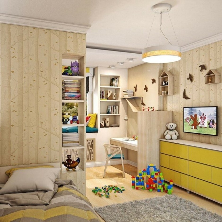 Зонирование детской комнаты