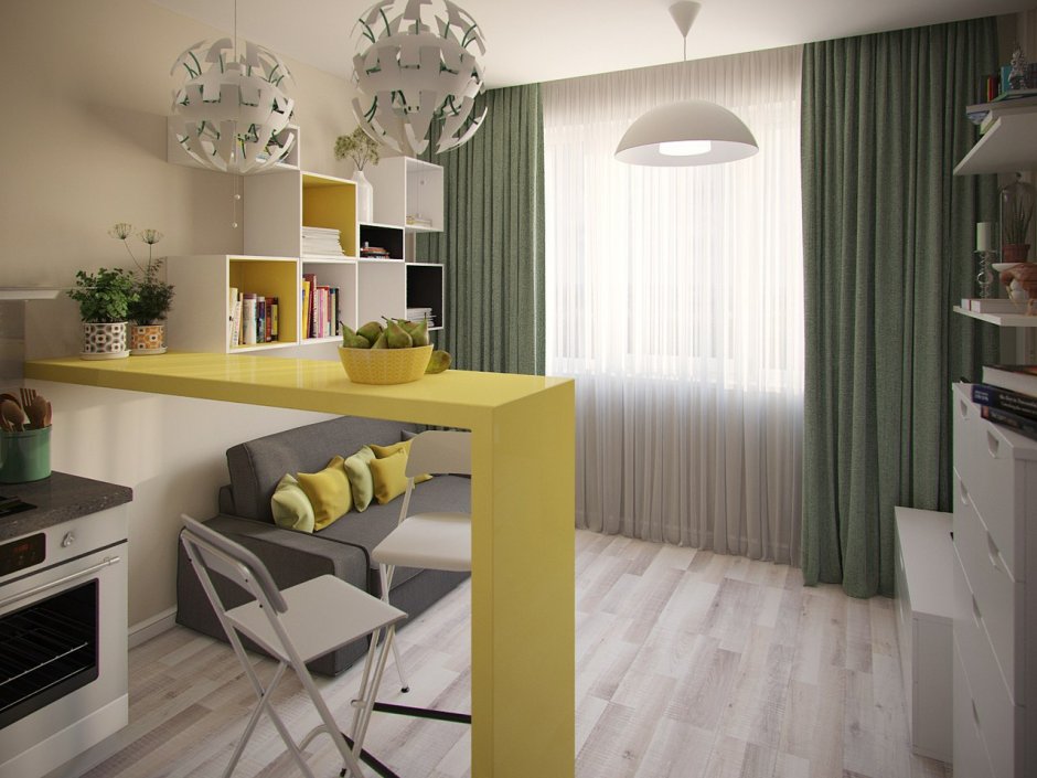 Интерьер студии 20 м