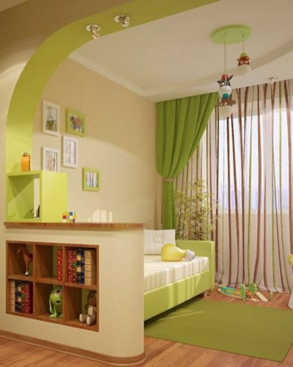 Зонирование детской комнаты