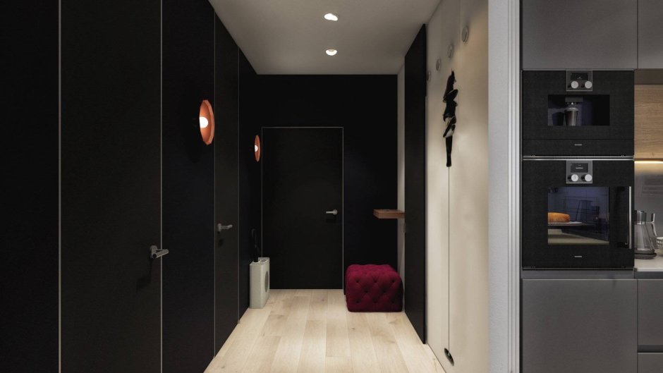 Черный коридор в квартире