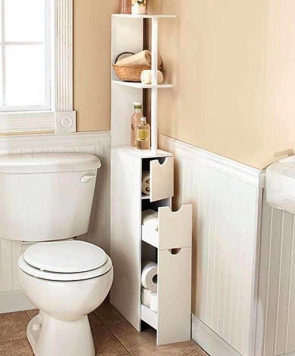 Стеллаж в туалет узкий