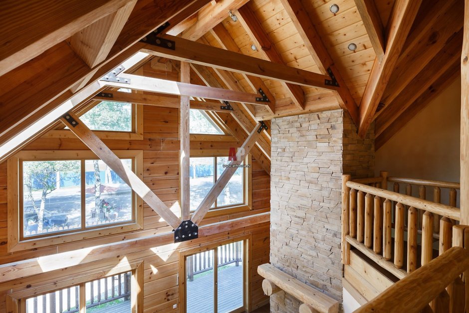 Окна на фронтоне мансарды