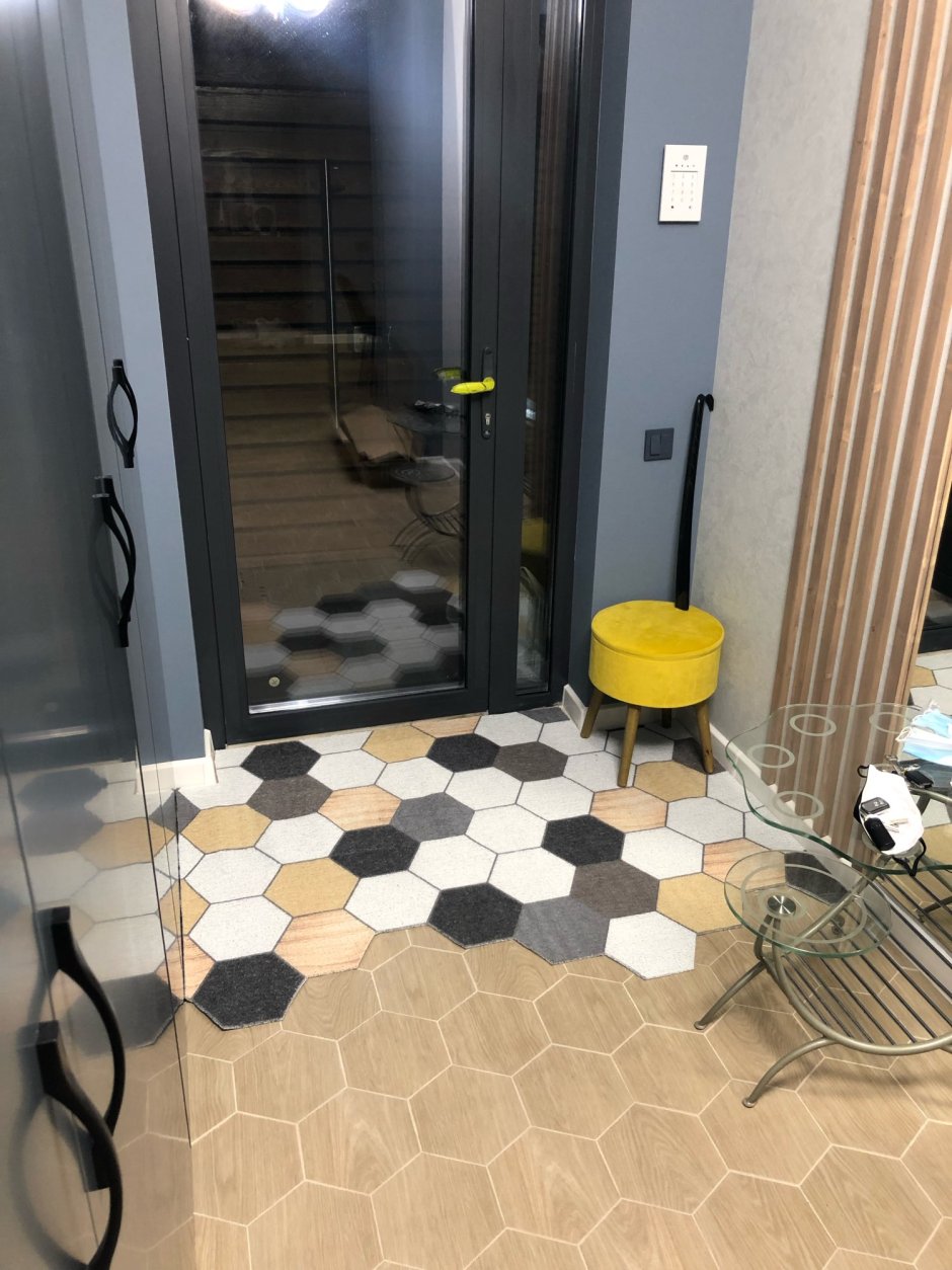 Коврик в прихожую соты