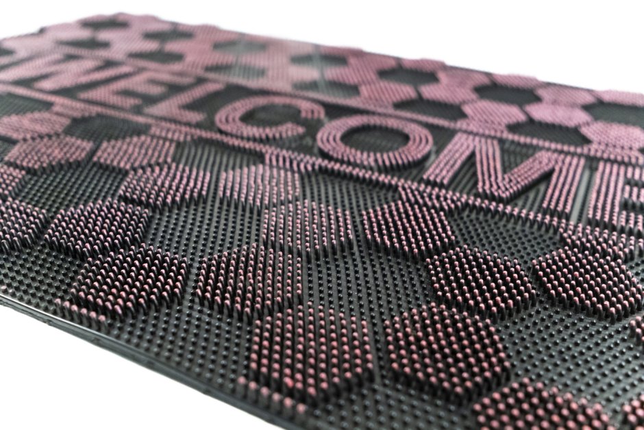 Коврик входной грязезащитный резиновый Rem 80x120х1,4см черн