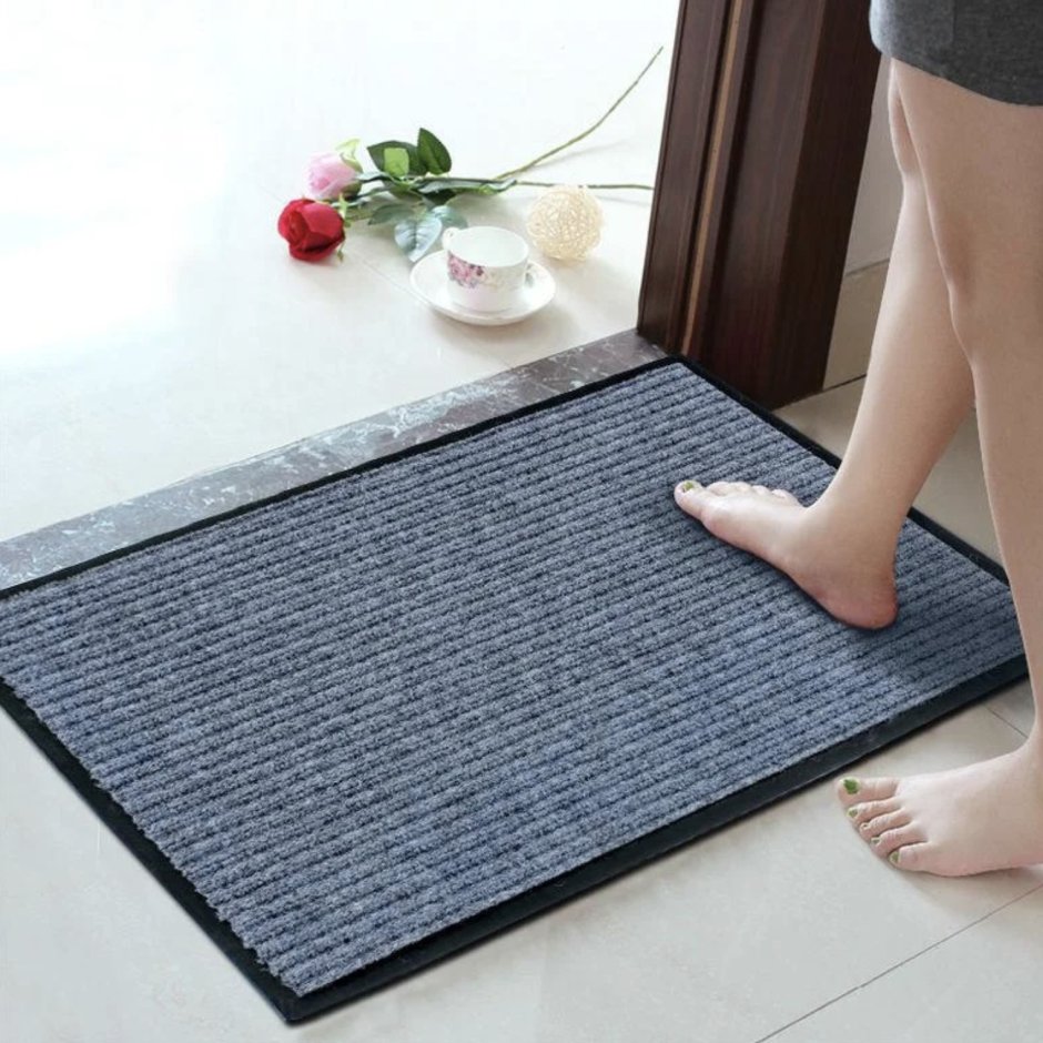 Коврик придверный 40x60см пять листьев