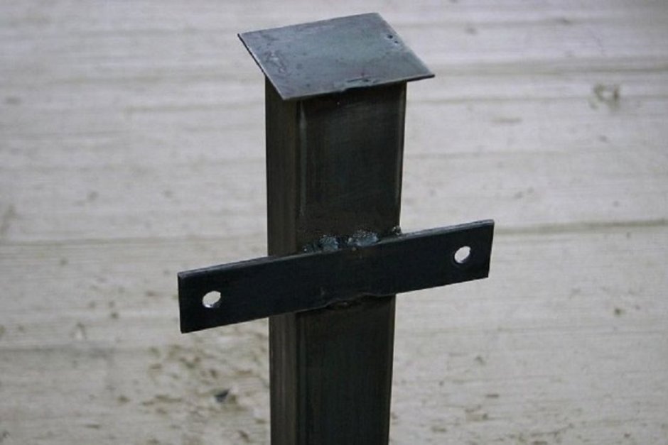 Столб для забора 60х60х2 мм 3 м винтовой грунт серый