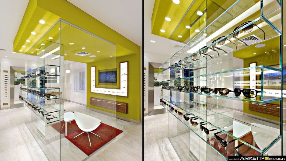 Стильный интерьер оптики
