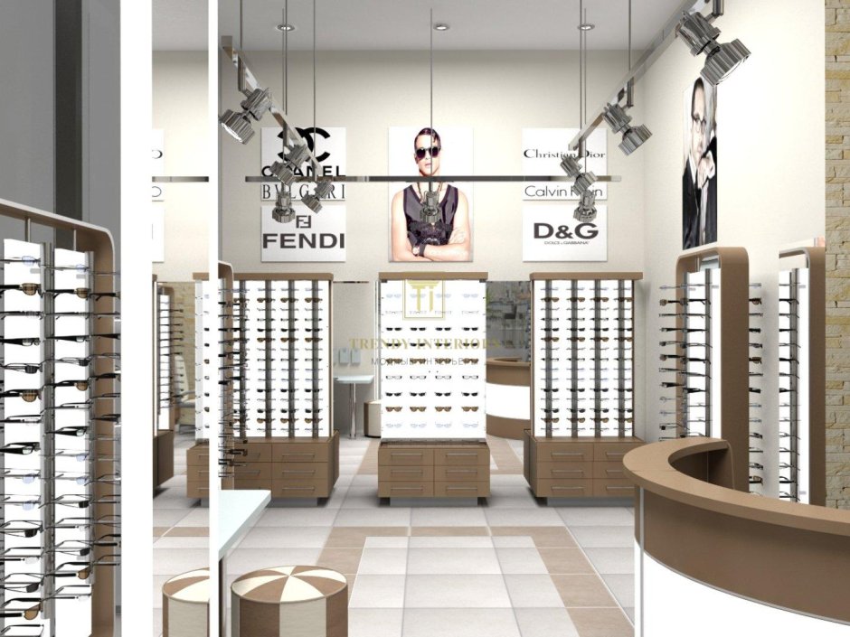 Салон оптики интерьер