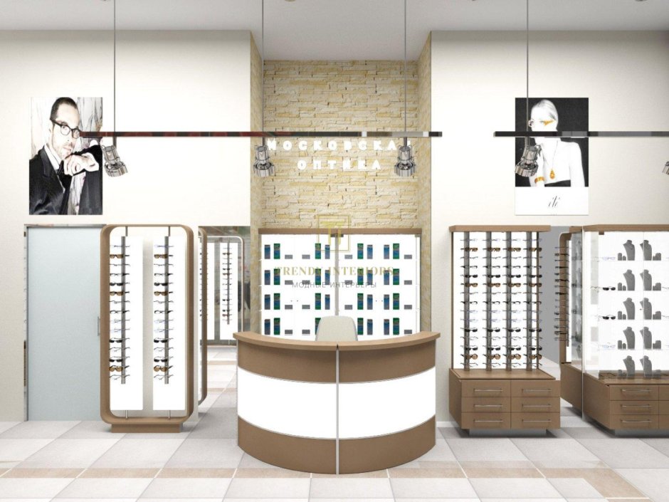 Интерьер магазина оптика