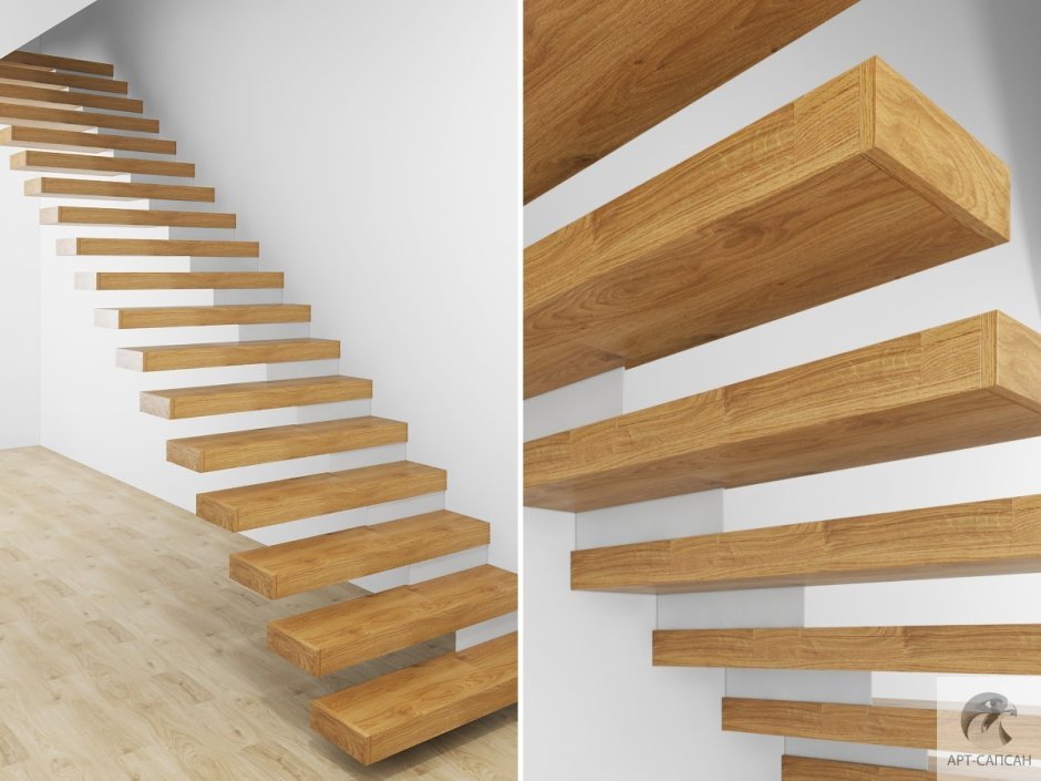 Верхняя ступенька лестницы в частном доме