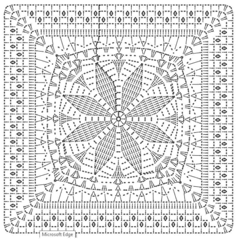 Салфетка крючком по кругу