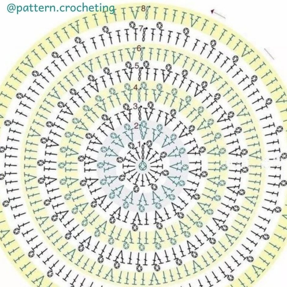 Вязаный чехол на табурет