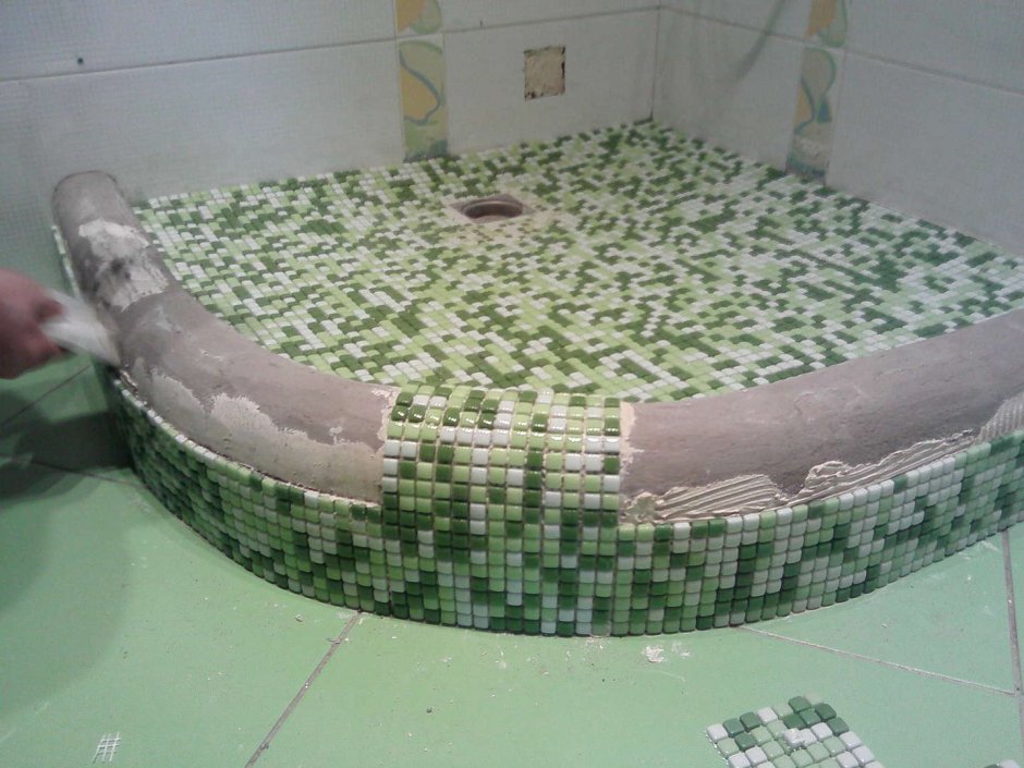 Поддон из мозаики