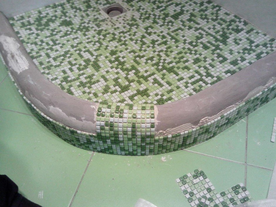 Мозаика для душевого поддона из керамогранита