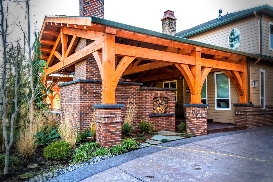 Тимбер фрейм навесы