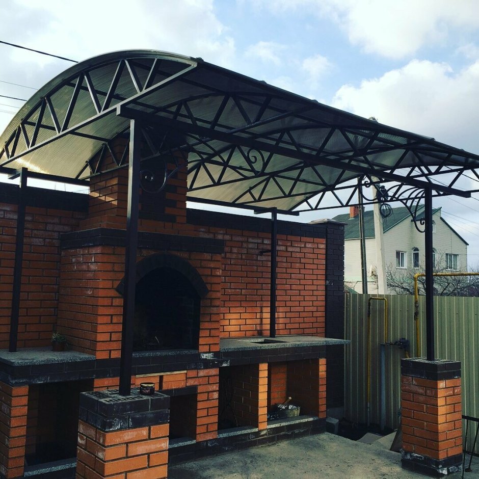Навес для мангальной зоны