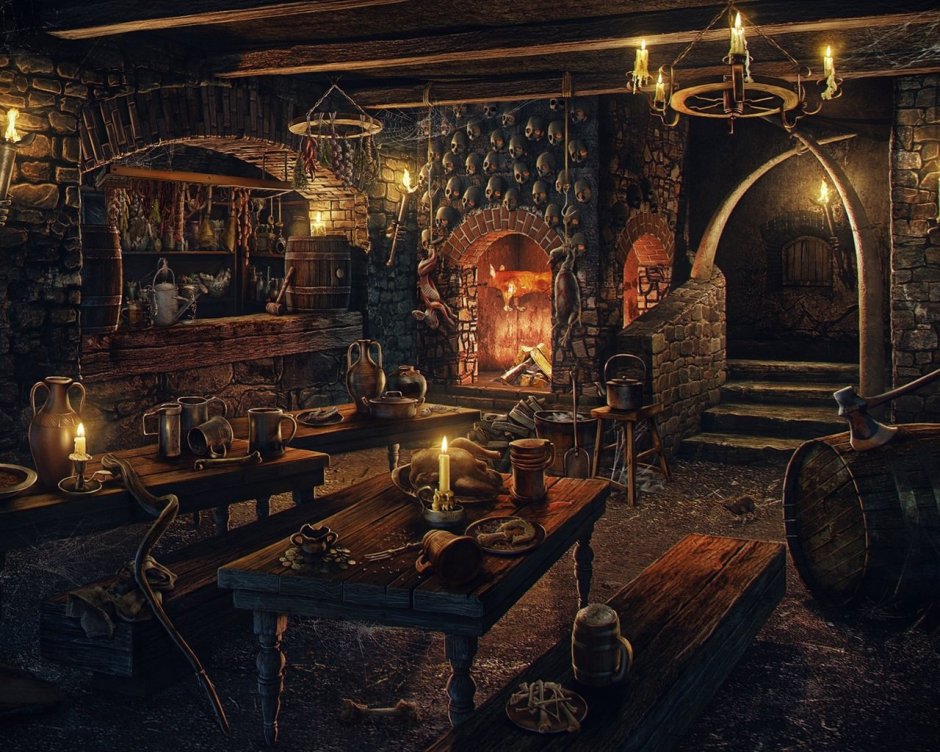 Комната в готическом стиле