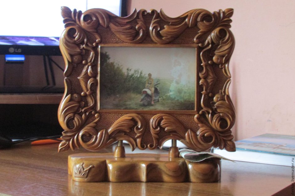 Резьба по дереву рамка для зеркала