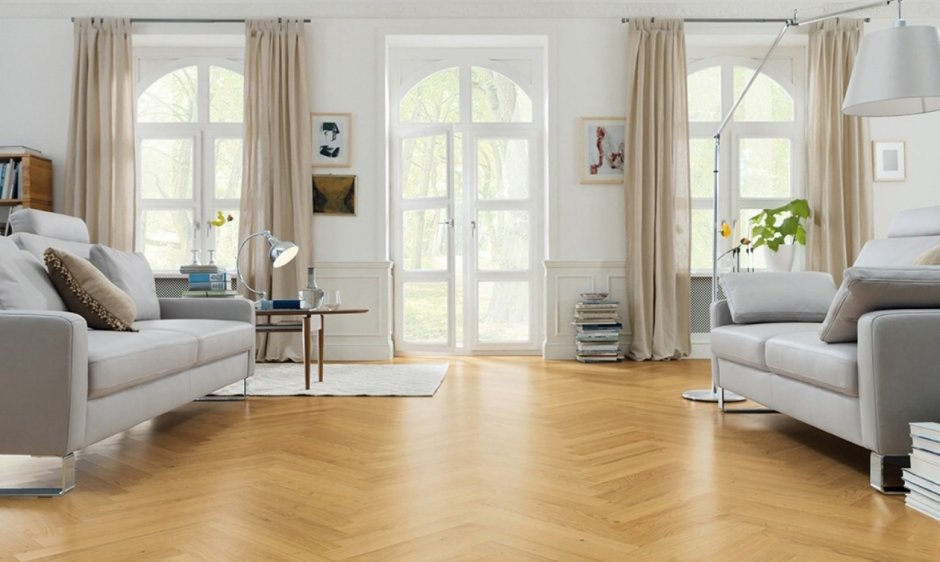 Паркет елочкой в интерьере лофт