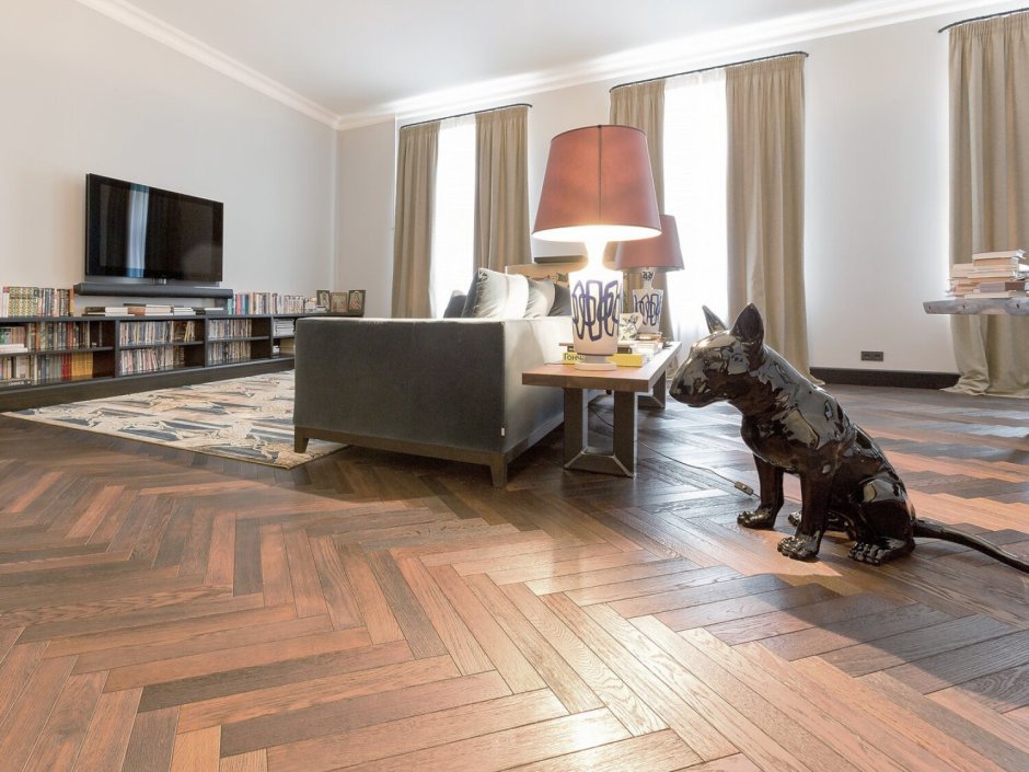 Паркет английская елка в интерьере