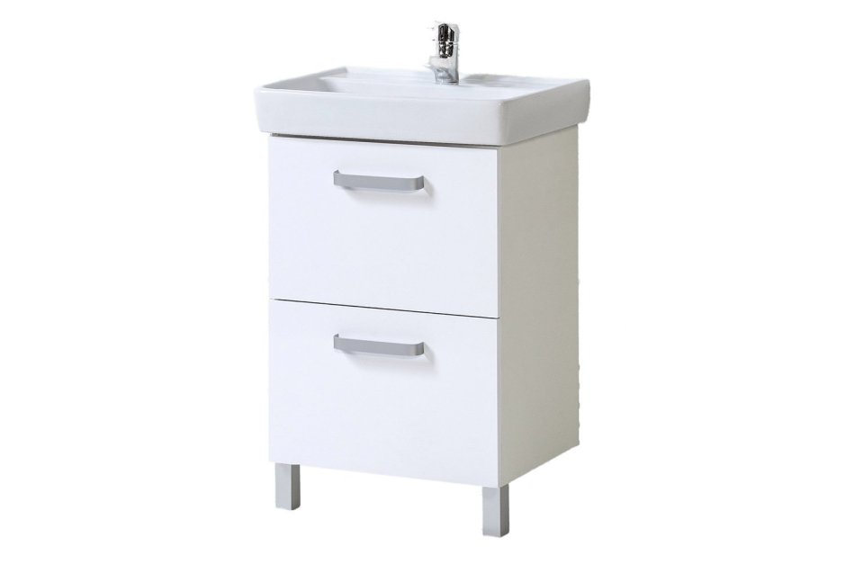 Тумба без раковины напольная Акваль Эмили 60 см белая