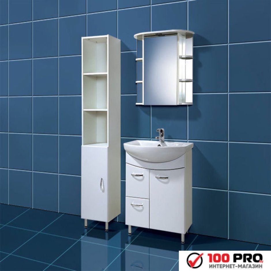 Акваль мебель для ванной серая интерьер