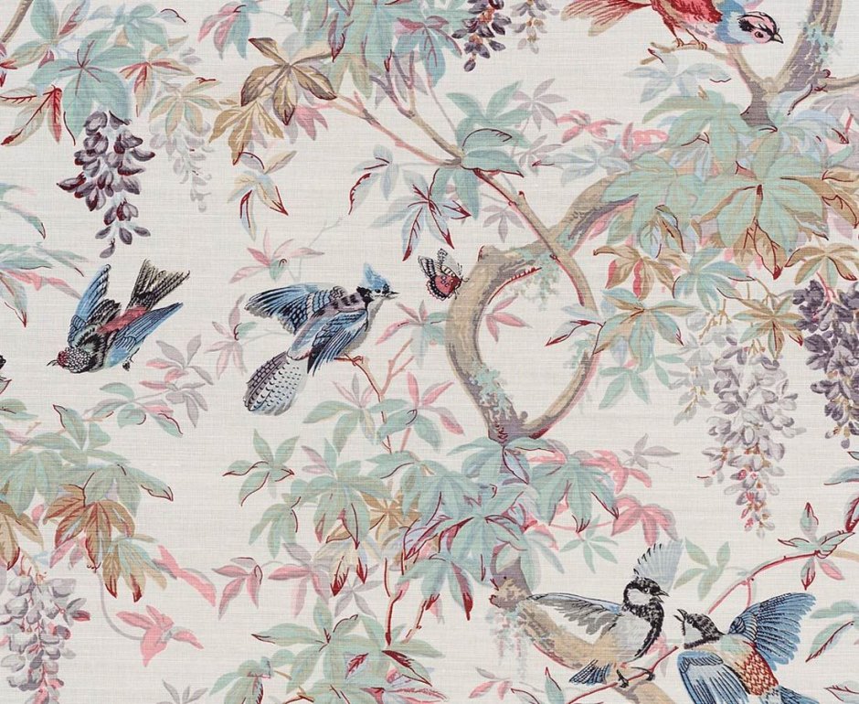 Фреска Райский сад в стиле Шинуазри