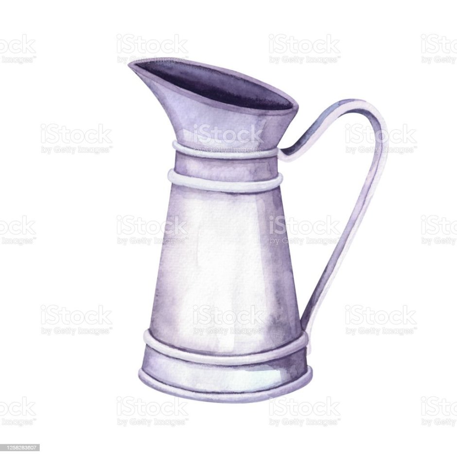 Кувшин Железный на белом фоне