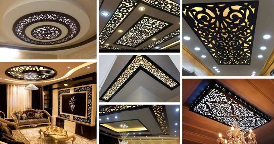 Потолок из декор МДФ