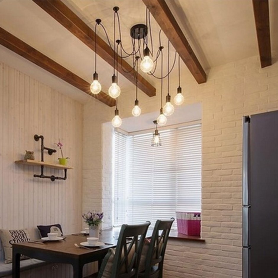 Потолок с балками